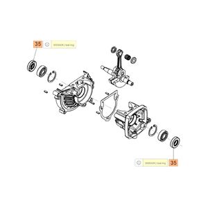 Oleo-Mac BC 240, HC 265 XP, HC 280 XP szimering